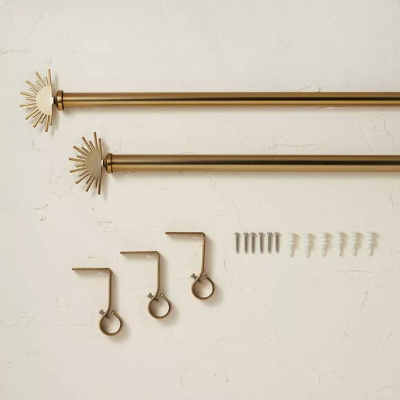 Sold Out Sunrise Curtain Rod Brass Opalhouse designed with Jungalow 36"-66" NWT - Picture 1 of 4